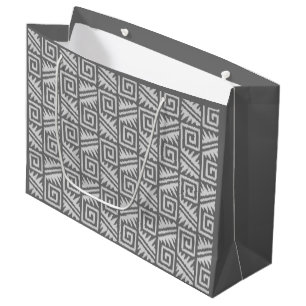 Ikat Aztec-stammen - Grått-/Grått-skuggor