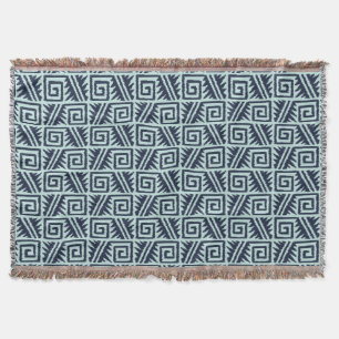 Ikat Aztec Tribal - Indigo och Light Blue Mysfilt