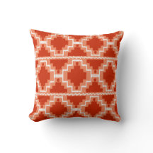 Ikat Aztec Tribal - Rust, Orange och vitt