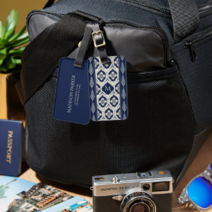 Ikat Blommigt Paisley Mönster Bagagebricka