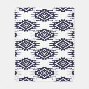 Ikat Boho Aztec Textile Motif Fleecefilt