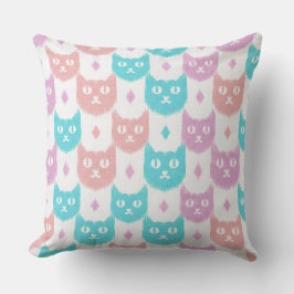 Ikat cat pastel pattern kudde