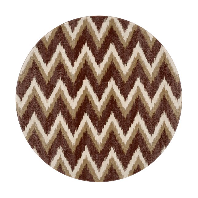 Ikat Chevron Rand - Chocolate Brown & Beige (Framsidan)