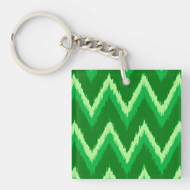 Ikat Chevron Rand - Gräs och Lime Green (Framsidan)