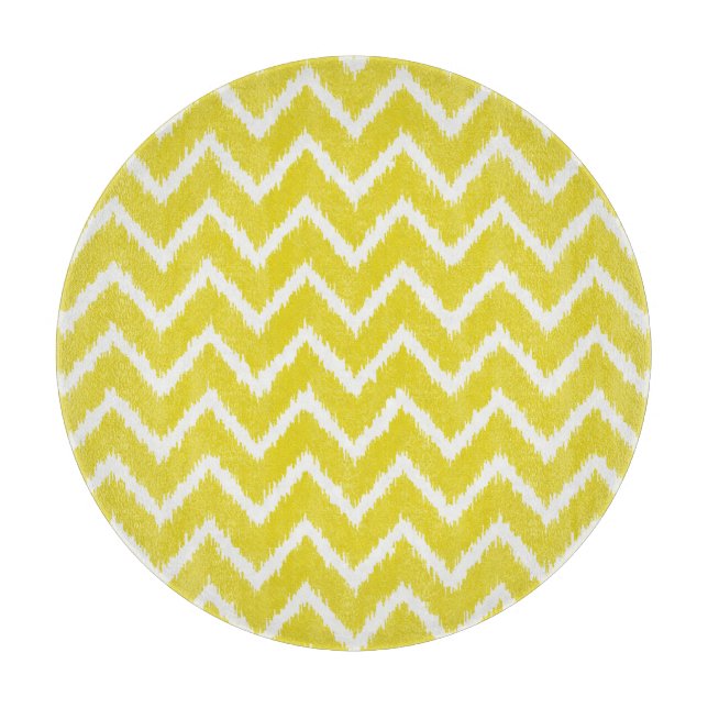 Ikat Chevrons - Mustard gult och white (Framsidan)