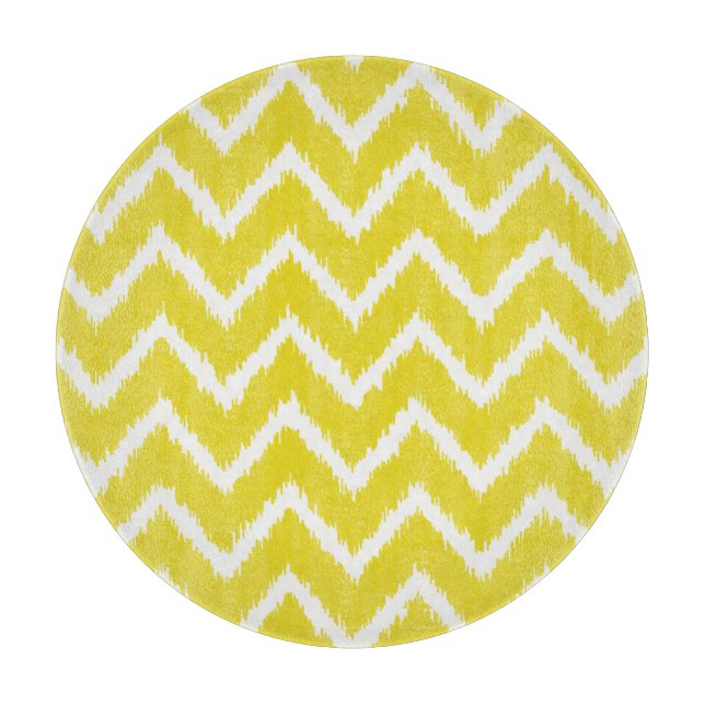 Ikat Chevrons - Mustard gult och white (Framsidan)