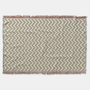 Ikat Chevrons - Taupe tan and beige Filt