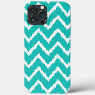 Ikat Chevrons - Turquise och white