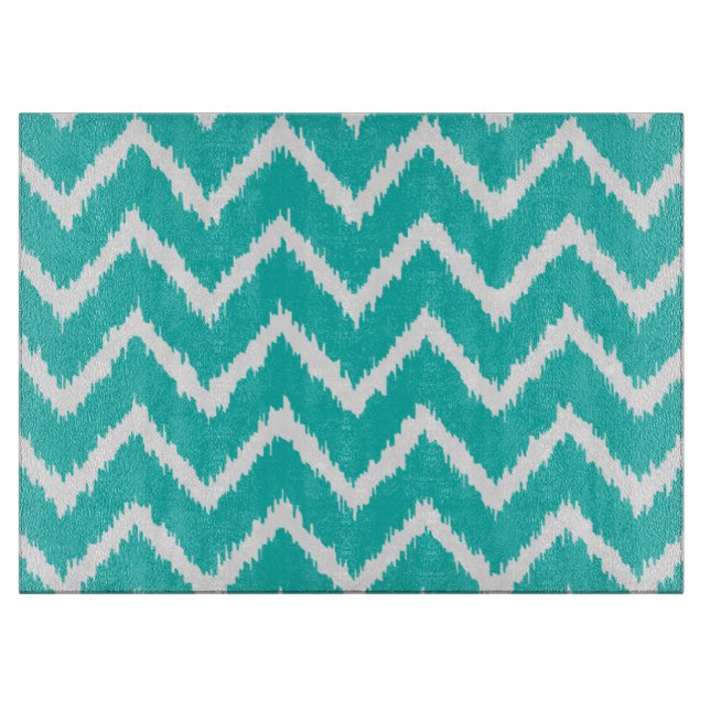 Ikat Chevrons - Turquise och white (Framsidan)