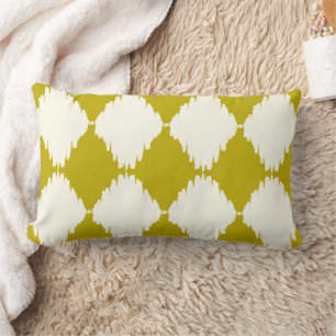 iKat Diamond Chartreuse och Ivory Design Pillow Lumbarkudde