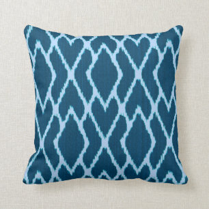 Ikat diamonds - Trollerna av denim blue Kudde