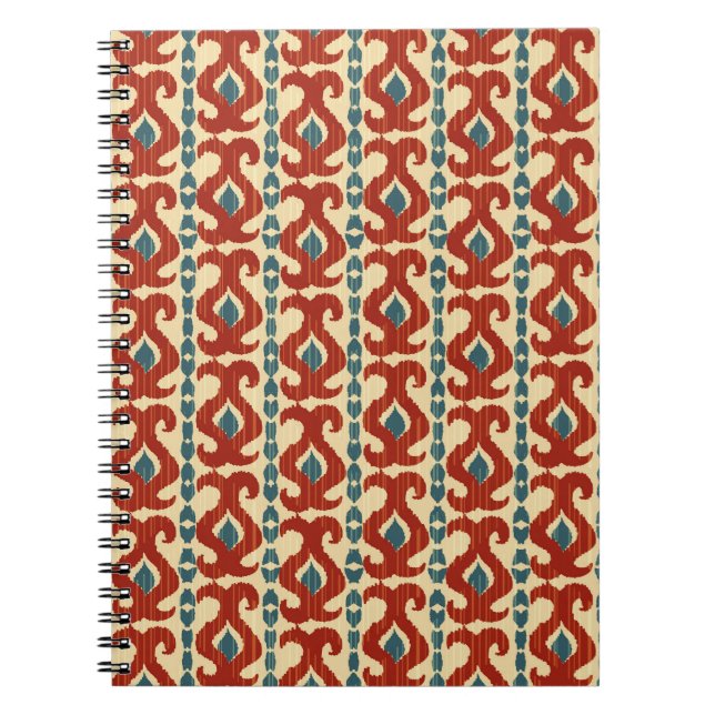 Ikat Elegance: Sömlös Mönster Design. Anteckningsbok (Framsidan)