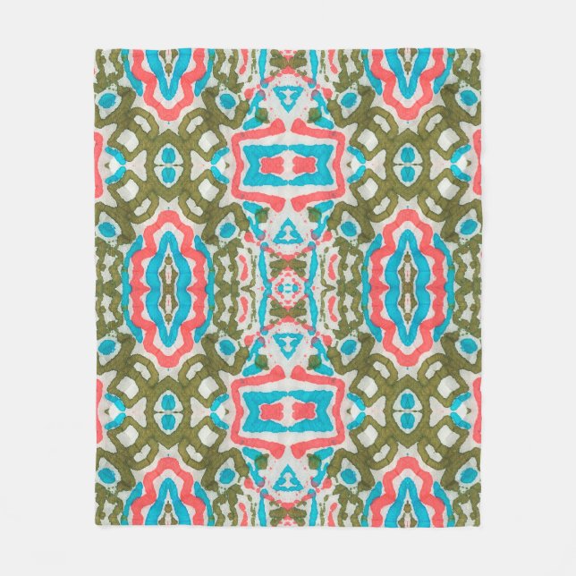 Ikat Ethnic Abstract Pattern. Shaman Pattern. Peni Fleecefilt (Framsidan)