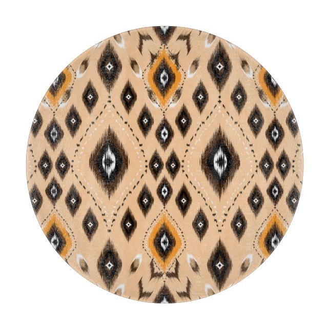 Ikat Ethnic Geometric Folklore Mönster (Framsidan)