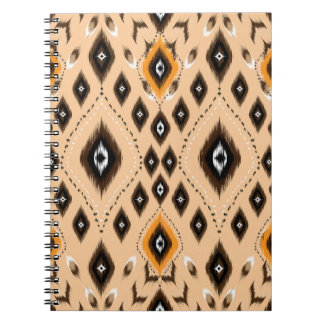 Ikat Ethnic Geometric Folklore Mönster Anteckningsbok