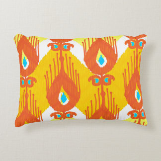 Ikat Fabric Mönster: Ethnic Vintage Design. Prydnadskudde