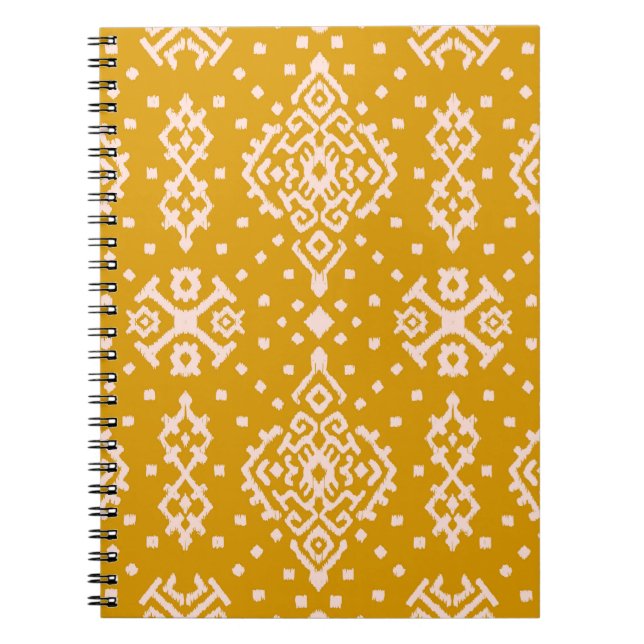 Ikat folklore ornament - struktur från etnisk härk anteckningsbok (Framsidan)