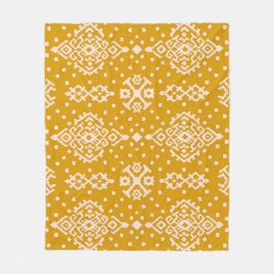 Ikat folklore ornament - struktur från etnisk härk fleecefilt
