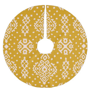 Ikat folklore ornament - struktur från etnisk härk julgransmatta borstad polyester