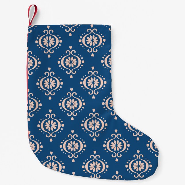 Ikat Geometric Folklore Damask Ornament Liten Julstrumpa (Framsidan)