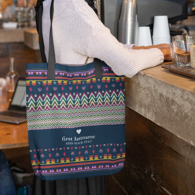 Ikat Geometric Folklore Ornament Background | NAMN Tygkasse (Skapare uppladdad)