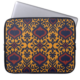 Ikat geometric folklore ornament. Oriental damask  Laptop Fodral