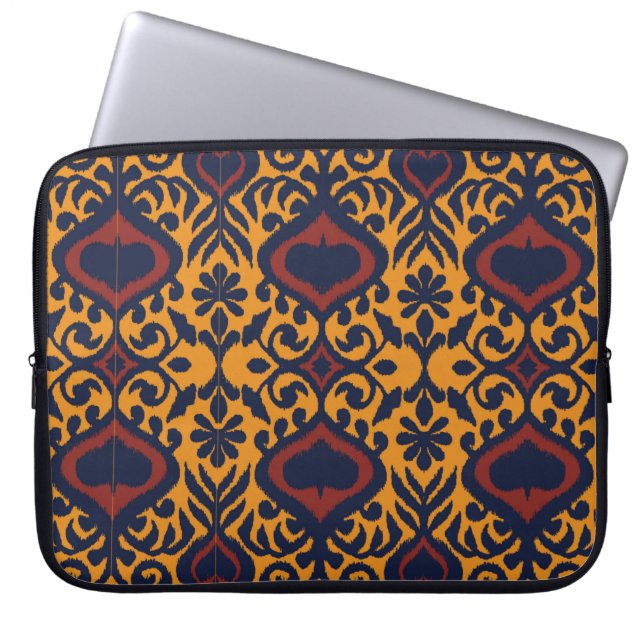 Ikat geometric folklore ornament. Oriental damask  Laptop Fodral (Framsidan)