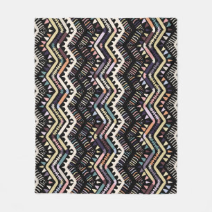 Ikat geometric folklore, stam Aztec mönster. Fleecefilt