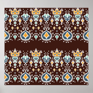 Ikat-inspiration: Oriental Elegance Poster