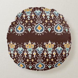 Ikat-inspiration: Oriental Elegance Rund Kudde