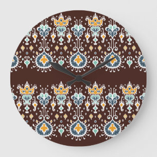 Ikat-inspiration: Oriental Elegance Stor Klocka