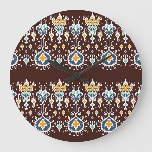 Ikat-inspiration: Oriental Elegance Stor Klocka (Framsida)