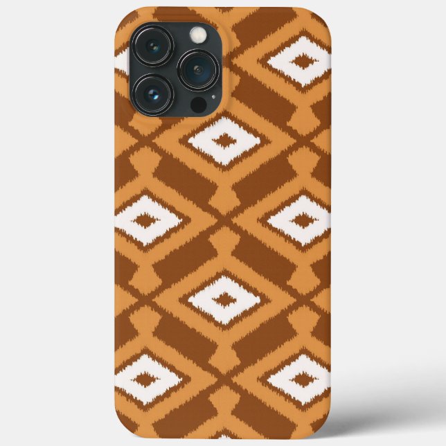Ikat Mönster - Brown, Rust och Cream (Baksida)