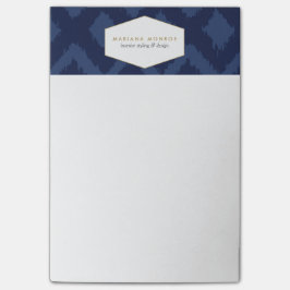 Ikat Mönster i Blue Designer Post-it Notes Block