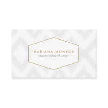 Ikat Mönster i Grått/White Designer-Affärskort