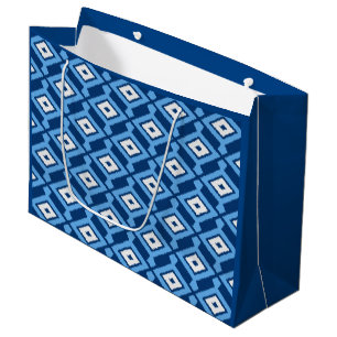 Ikat Mönster, Indigo och Denim Blue