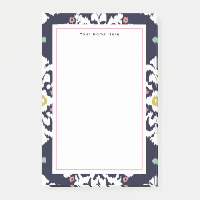 Ikat Mönster Post-it Block (Framsida)
