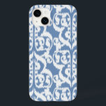 Ikat Moorish Damask - himlar blå och vit<br><div class="desc">Intricate Moorish arch mönster med ett Ikat woven struktur - vitt på en mjuk himlar blå bakgrund</div>