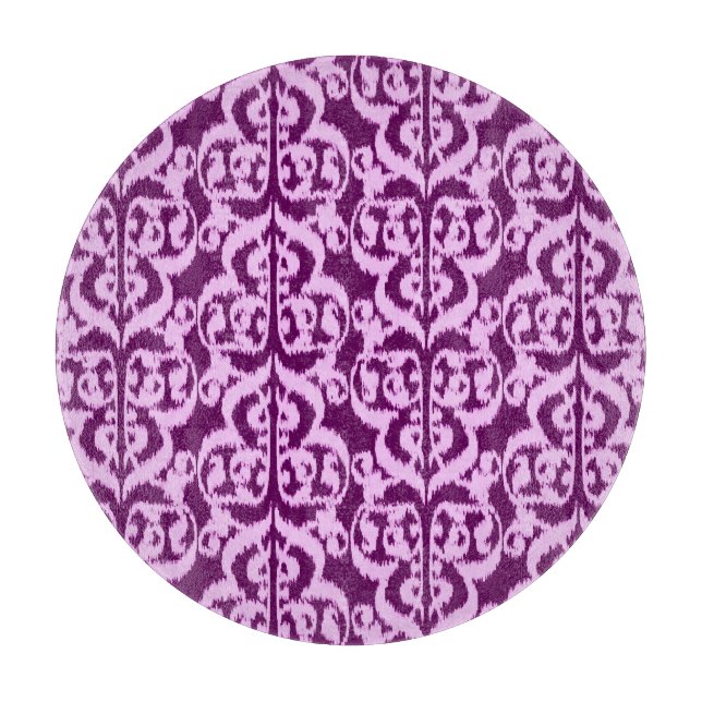 Ikat Moorish Damask - lila och orchid (Framsidan)