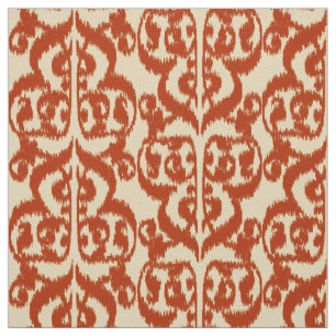 Ikat Moorishdamast - Mandarinorange Tyg