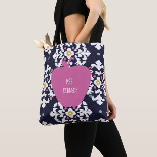 Ikat rosa Apple lärare Tygkasse