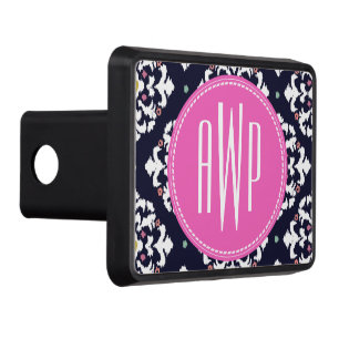 Ikat & rosa Monogram Dragkroksskydd