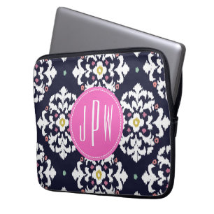 Ikat & Rosa Monogram Laptop Sleeve