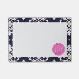 Ikat & Rosa Monogram Post-it Block
