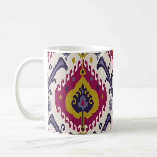 Ikat seamless pattern background Traditional patte Kaffemugg (Vänster)