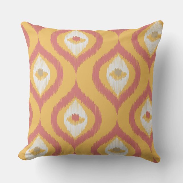 Ikat Series Ogee Orange Kudde (Framsida)