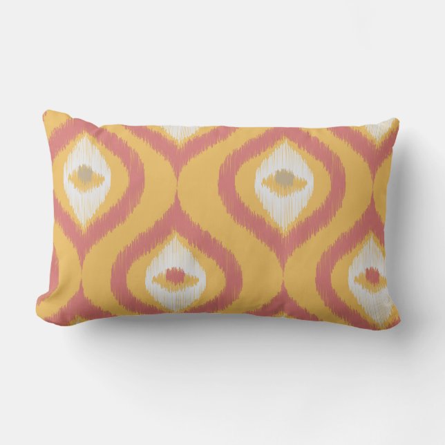 Ikat Series Ogee Orange Lumbarkudde (Framsida)