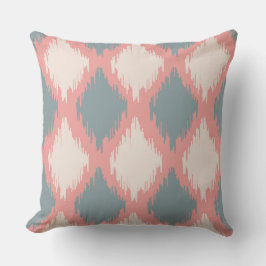 Ikat Series Rosa Two Färg Kudde