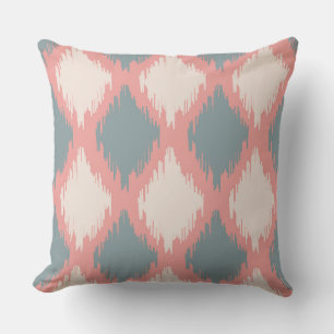 Ikat Series Rosa Two Färg Kudde