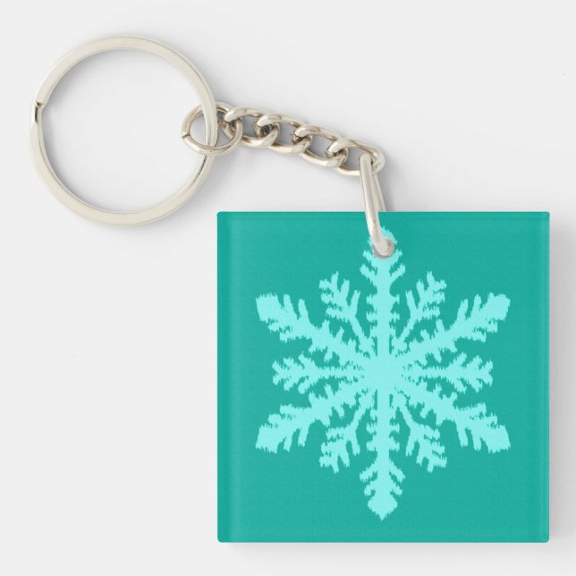 Ikat Snöflinga - Turkos och akvamarin (Framsidan)